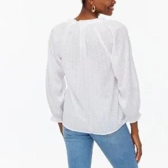 J. Crew NWT White artist top Textured Fabric 100% Cotton  XS 79.00 - Picture 5 of 7